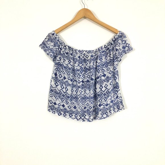 Anthropologie Cloth & Stone Ikat Off The Shoulder Top - M - Picture 3 of 5